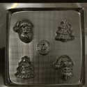 Santa and Christmas Tree Chocolate Mold