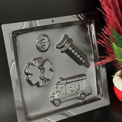 Syringe, Ambulance, Medicine Emblem Chocolate Mold